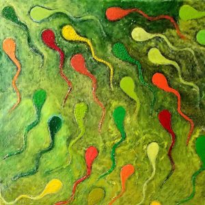 Le cordon sans fin se présente comme un segment limité en ses extrémités par les deux murs les plus éloignés de l'institution où il s'expose. Emil Norica explore la notion de limitation. A l'instar d'Emile Cioran il considère que les spermatozoïdes et les miroirs sont à bannir car ils multiplient le nombre d'individus sur terre, reconduisant ainsi la souffrance inhérente à la condition humaine.