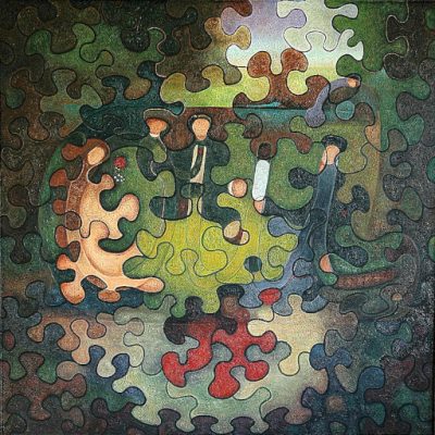 Le module de base du cordon sans fin ne présente que des lignes courbes. Don Carlos Finnes explore la notion de courbe.